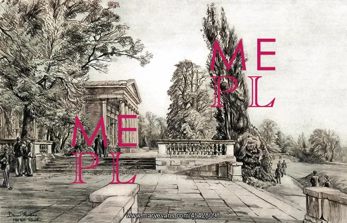 : Mill Hill School, portico and terrace : Mill Hill School, portico and terrace