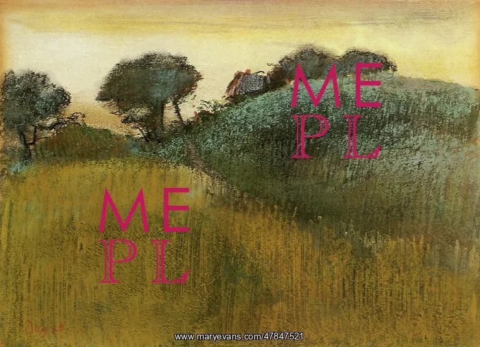  : Hill and Wheatfield, by Degas