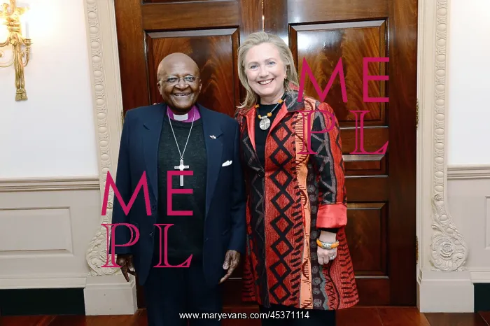 : Hillary Clinton and Archbishop Desmond Tutu : Hillary Clinton and Archbishop Desmond Tutu
