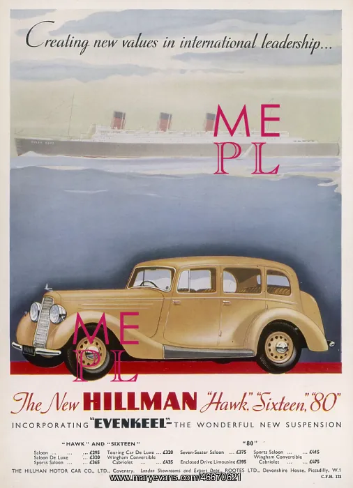 : Hillman Hawk advertisement : Hillman Hawk advertisement