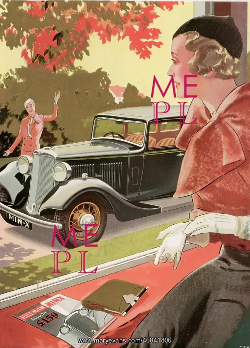 : Hillman Minx car advertisement : Hillman Minx car advertisement