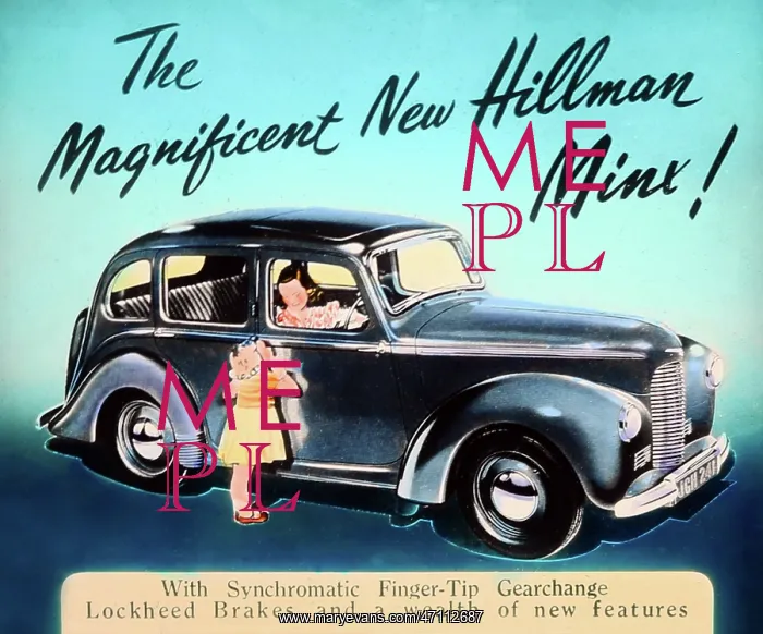  : Hillman Minx cinema advertisement, probably 1940s