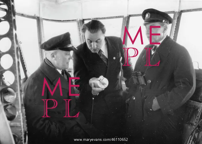 : The Hindenburg captains Max Pruss (left) : The Hindenburg captains Max Pruss (left)