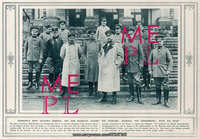  : HINDENBURG & STAFF / 1915