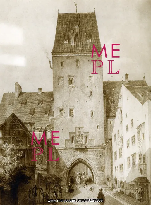 : The Hinteres Schwabinger Tor with the Wilbrechtsturm in : The Hinteres Schwabinger Tor with the Wilbrechtsturm in