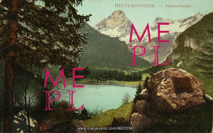 : Hinterstoder. Polsterlucke. 1911. Photochrom : Hinterstoder. Polsterlucke. 1911. Photochrom