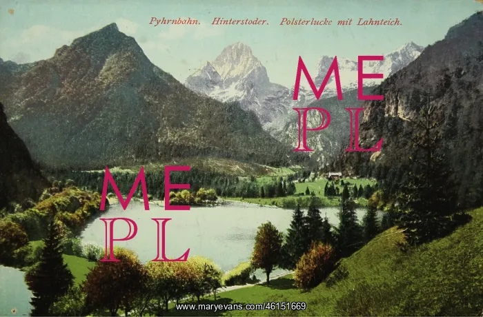 : Hinterstoder. Polsterlucke with Lahnteich. 1906 : Hinterstoder. Polsterlucke with Lahnteich. 1906