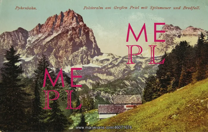  : Hinterstoder. Postalm at Great Priel with Spitzmauer
