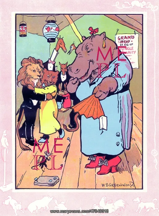 : Hippo, mouse, lion and others at a dance : Hippo, mouse, lion and others at a dance