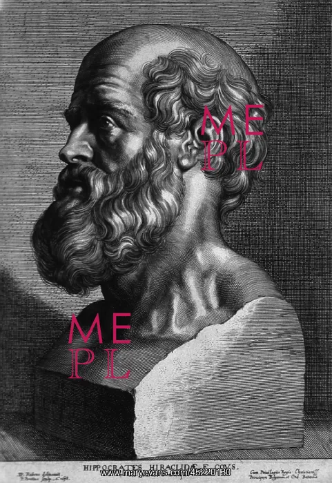 : Hippocrates (460-375 BC). Engraving after ? : Hippocrates (460-375 BC). Engraving after ?