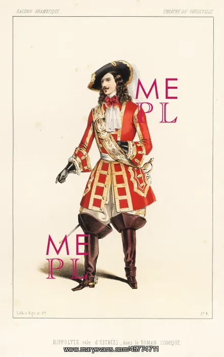 : Hippolyte as d'Estrees in Le Roman Comique, 1846 : Hippolyte as d'Estrees in Le Roman Comique, 1846