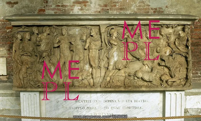 : Hippolytus and Phaedra sarcophagus. Late Roman Style. Cemete : Hippolytus and Phaedra sarcophagus. Late Roman Style. Cemete
