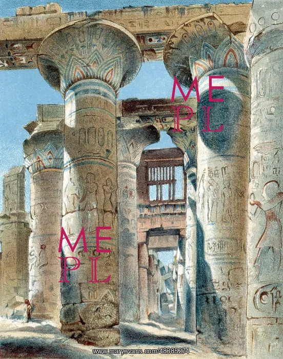 : Hippostyle (pillared) hall in the temple to Amon-Re : Hippostyle (pillared) hall in the temple to Amon-Re