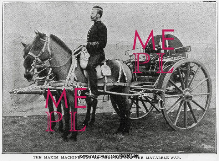 : Hiram Maxim - mounted machine gun : Hiram Maxim - mounted machine gun
