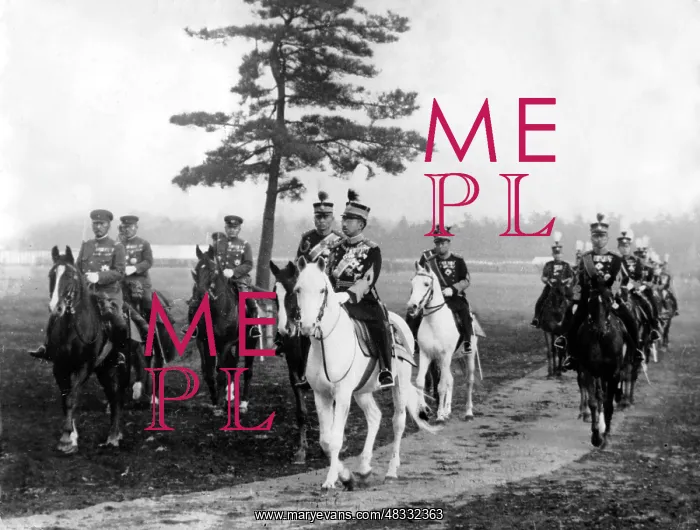 : Hirohito visiting troops, 1936 : Hirohito visiting troops, 1936