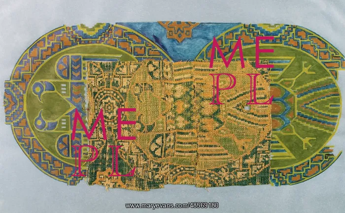 : Hispano-Arabic. Tissue of green eagles. 11th-12th c. From Ca : Hispano-Arabic. Tissue of green eagles. 11th-12th c. From Ca