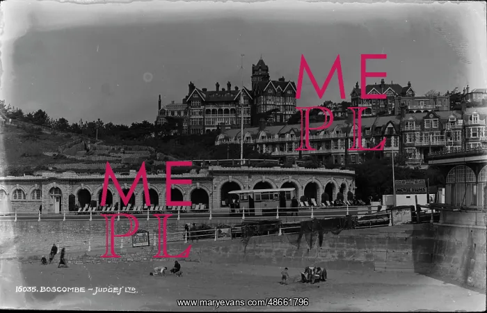 : Historic Boscombe Beach Scene : Historic Boscombe Beach Scene