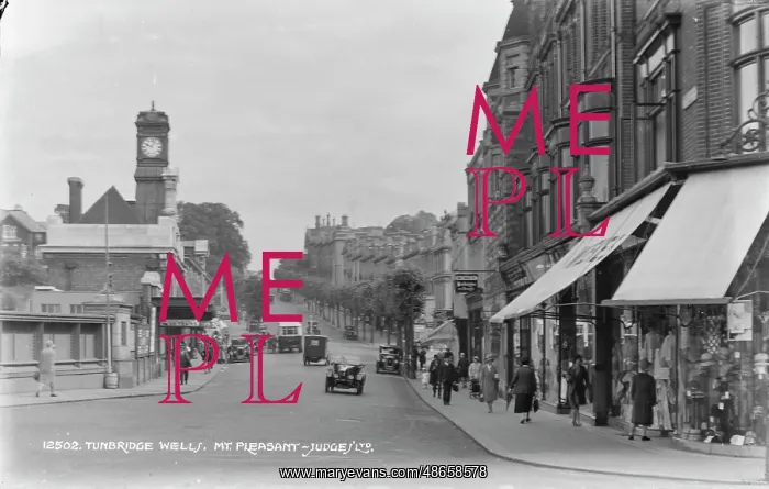 : Historic View of Mount Pleasant, Tunbridge Wells : Historic View of Mount Pleasant, Tunbridge Wells