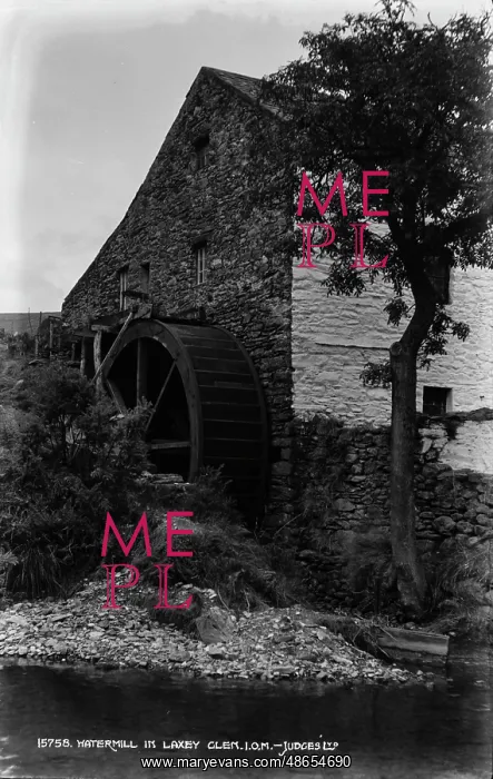 : Historic Watermill in Laxey Glen : Historic Watermill in Laxey Glen