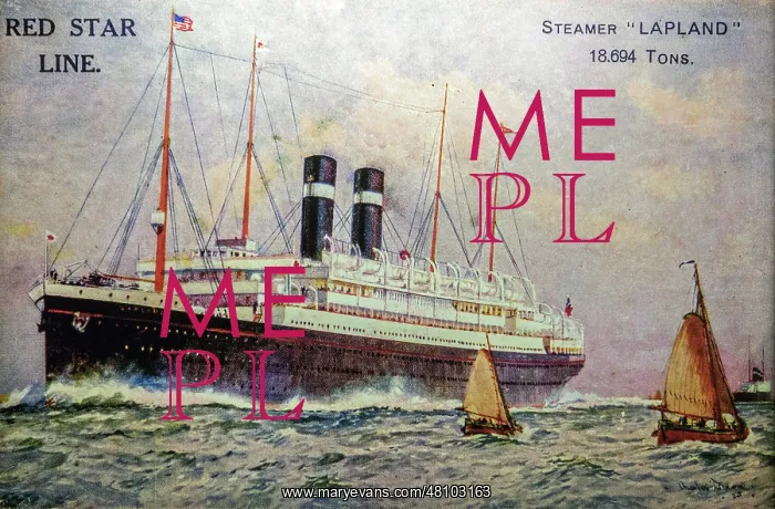 : Historical drawing of the SS Lapland : Historical drawing of the SS Lapland