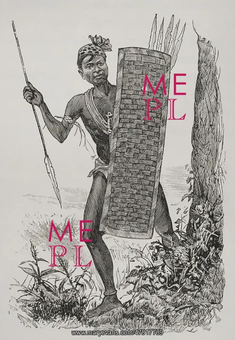 : History of Africa. The Congo. Indigenous armed for warfare : History of Africa. The Congo. Indigenous armed for warfare