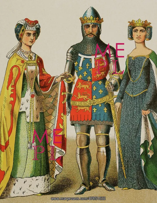 : History of England. 14th century. From left to : History of England. 14th century. From left to