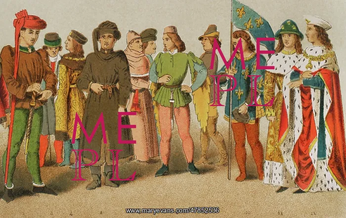 : History of France. 1400. From left to right, 2 : History of France. 1400. From left to right, 2