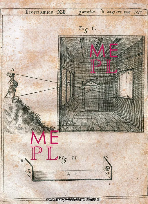 : History of Photography. Camera obscure. Engraving : History of Photography. Camera obscure. Engraving