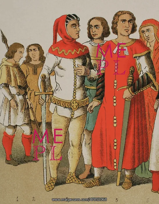: History of Spain. 1300. From left to right: hunters : History of Spain. 1300. From left to right: hunters