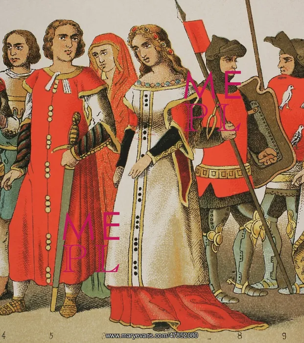 : History of Spain. 1300. From left to right: noblemen : History of Spain. 1300. From left to right: noblemen
