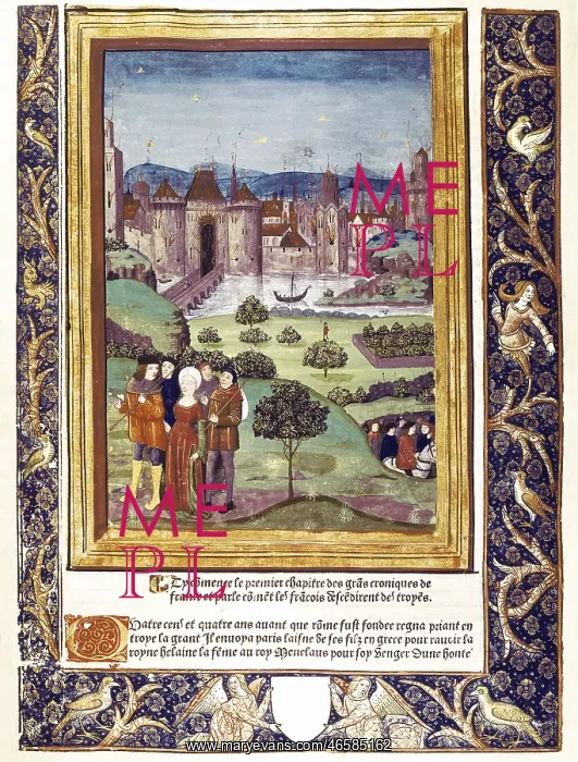 : History of Troy. Illustration of the first chapter : History of Troy. Illustration of the first chapter
