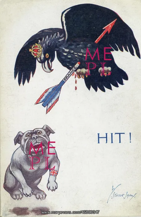 : Hit WWI cartoon by Stocker Shaw : Hit WWI cartoon by Stocker Shaw