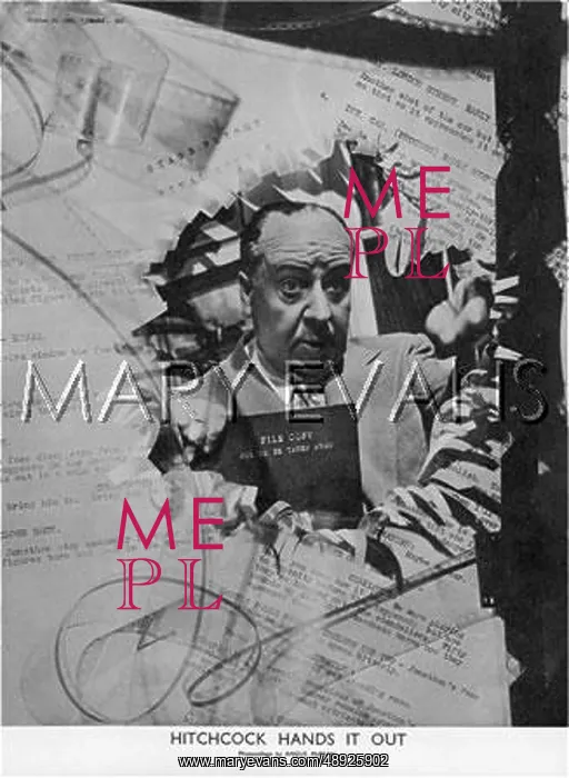 : Hitchcock Hands It Out, by Angus McBean : Hitchcock Hands It Out, by Angus McBean