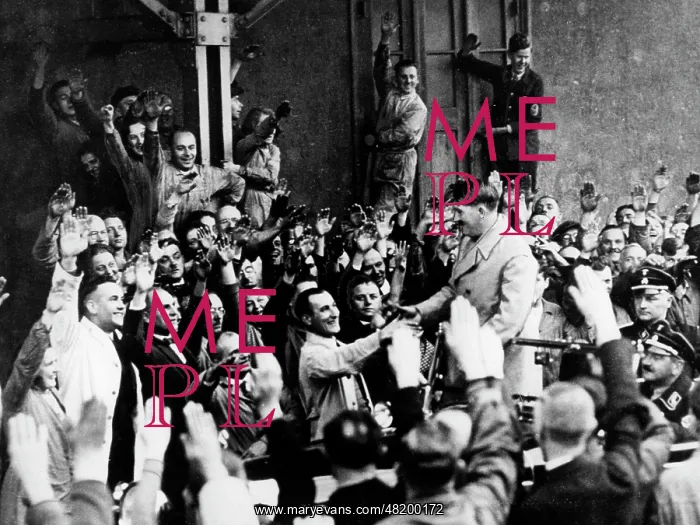 : Hitler during a company visit at Siemens, 1933 : Hitler during a company visit at Siemens, 1933