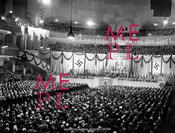 : Hitler giving a speech at a NSDAP rally in : Hitler giving a speech at a NSDAP rally in