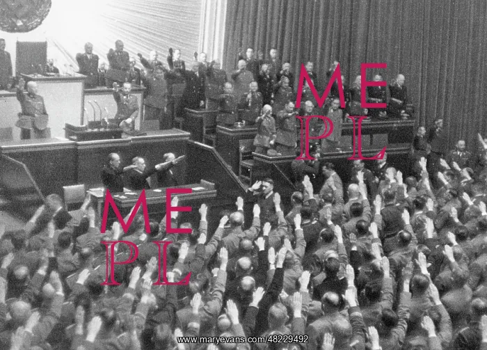 : Hitler and Goering when entering a Reichstag session in the : Hitler and Goering when entering a Reichstag session in the