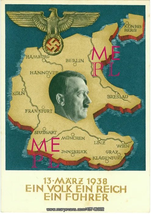 : Hitler head & eagle on map of Germany : Hitler head & eagle on map of Germany