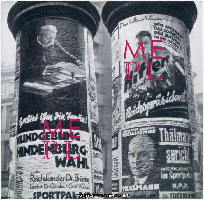 : Hitler or Hindenburg 1932 : Hitler or Hindenburg 1932
