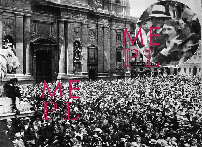 : Hitler at the Outbreak of World War I in Munich, 1914 : Hitler at the Outbreak of World War I in Munich, 1914