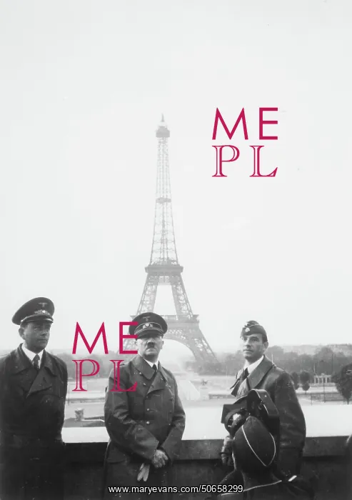 : Hitler in Paris after Armistice Signed, 1940 : Hitler in Paris after Armistice Signed, 1940