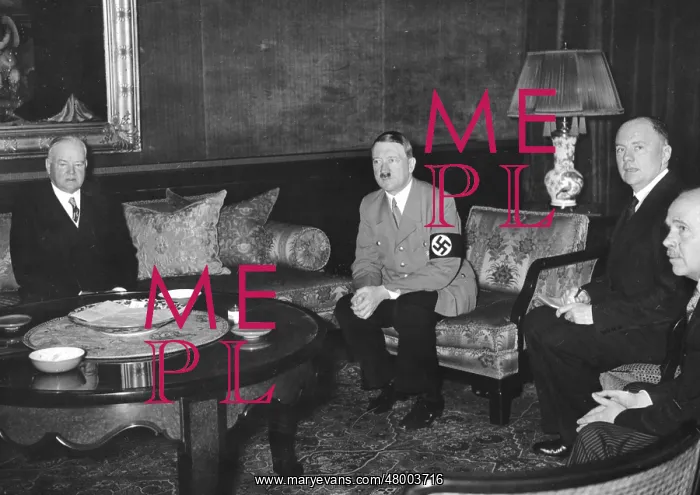 : Hitler with US President Herbert Hoover in Berlin : Hitler with US President Herbert Hoover in Berlin