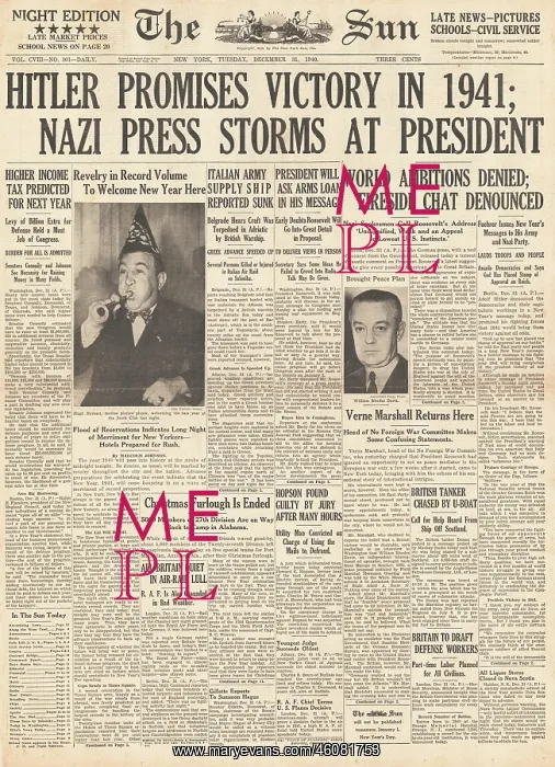 : Hitler promises victory in 1941 : Hitler promises victory in 1941