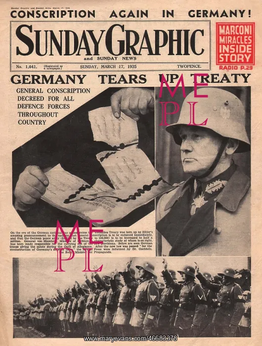 : Hitler rejects Treaty of Versailles : Hitler rejects Treaty of Versailles