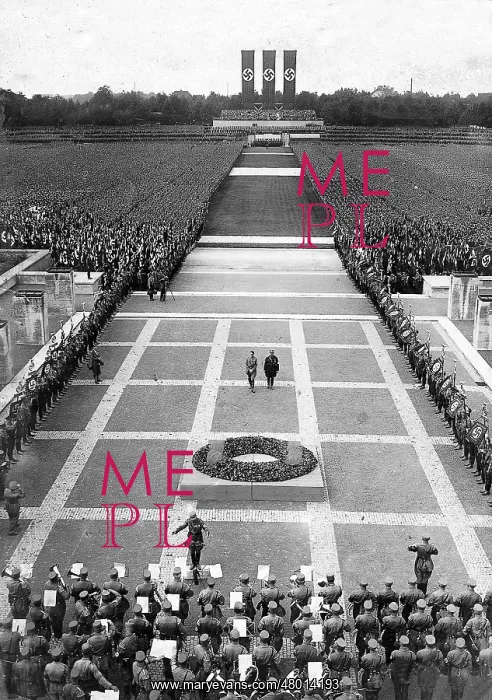 : Hitler and Rohm at the commemoration of the dead during the : Hitler and Rohm at the commemoration of the dead during the