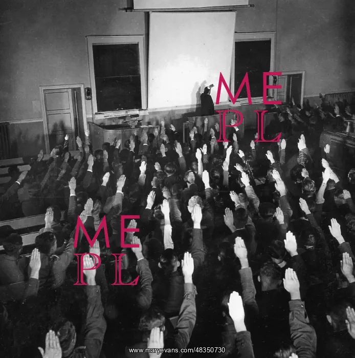 : Hitler salute in the lecture hall, 1930s : Hitler salute in the lecture hall, 1930s