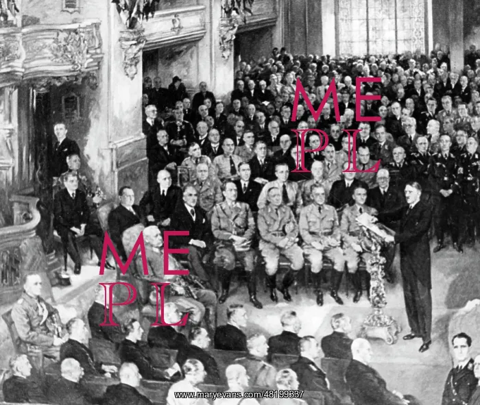 : Hitler during his speech on the Day of Potsdam, 1933 : Hitler during his speech on the Day of Potsdam, 1933