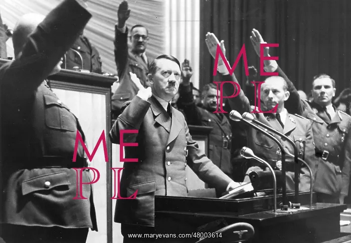 : Hitler after his speech to declare war on USA : Hitler after his speech to declare war on USA