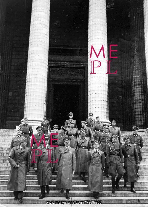 : Hitler on the steps of the Madeleine, Paris, WW2 : Hitler on the steps of the Madeleine, Paris, WW2