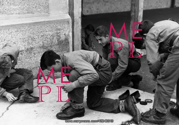 : Hitler students shine shoes, undated : Hitler students shine shoes, undated