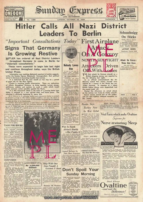 : Hitler summons district leaders : Hitler summons district leaders